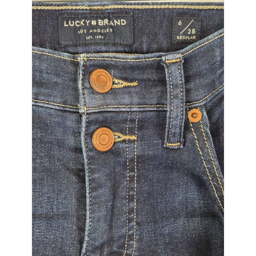 Lucky Brand Ava Mid Rise Super Skinny Jeans Womens 6/28 Dark Wash Stretch Denim - Picture 6 of 10